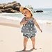 Baby Girls Summer Outfits Daisy Print Big Bow Sleeveless Camisole and Elastic Shorts Set Fashion Cute Clothes (B Black, 6-9 Months)