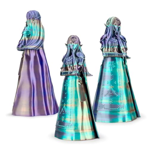 Image of FiLAMONT PLA Silk Filament 1.75mm, 3D Printer Filament, Shiny Silk 1.75 PLA Filament, 1kg(2.2Lbs) /Spool (Silk Gold Blue Purple)