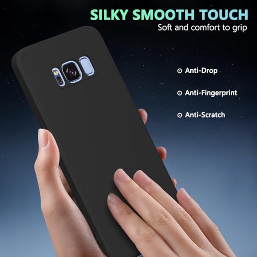 Image of for Samsung Galaxy S8 Case Black, Scratch Resistant with Soft Touch, Slim Thin Phone Cover for Samsung Galaxy S8