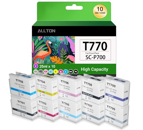 Cartouches T770020-T770920 encre stable lot de 10 reconditionnées pour imprimante photo SC-P700