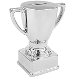XL Größe: circa 15 cm hoch; 13,2 cm breit und 8 cm tief / die Spardose ist wunderschön lackiert und glänzt sehr edel __ der Einwurfschlitz befindet sich auf der Oberseite des Pokals