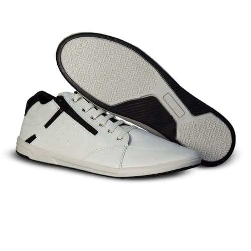 Sapatenis Casual Masculino Cano Alto Polo State Snake (Branco, BR, Adulto, Numérico, 42)