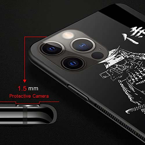 Compatible With Iphone 14 Pro Samurai Skull Death Pattern For Boy Girl,Anti-Scratch Hard Glass Shock Absorption Cover [5Ft Drop Tested] Non-Slip Tpu Soft Frame Case For Iphone 14 Pro-6.1Inch #TOP1