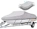 iCOVER Trailerable Boat Cover for V-Hull,Fish&Ski,Pro-Style,Fishing Boat,Runabout,Bass Boat, Waterproof Tailerable Boat Cover with Storage Bag, up to 16ft-17ft Long X 94" Wide