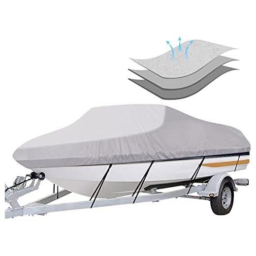 iCOVER Trailerable Boat Cover- 16'-18.5' Fits V-Hull,Fish&Ski,Pro-Style,Fishing Boat,Runabout,Bass Boat, Waterproof Tailerable Boat Cover with Storage Bag, up to 16ft-18.5ft Long X 94" Wide