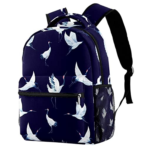 Mochila para portátil transpirable y bolsas de viaje unisex con patrón de grullas