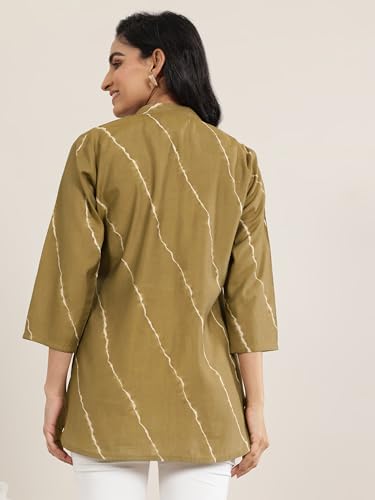 Image of Libas Womens Printed Silk Blend Straight Kurti for Women Suit