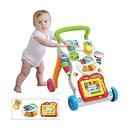 Queiting Baby Walker First Steps 2in1 Activity Musical Toys Car Along Ride Children's Music Walker Baby Toddler Stroller Used for Baby Steps - Image 6
