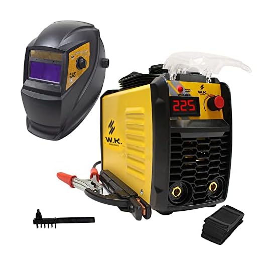 Máquina de solda inversora 225a 220v + máscara automática com regulagem - wk