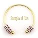 RUBYCA 10pcs Gold Tone Bangle Bracelet Screw End Ball Cuff Charm Beads DIY Jewelry Making