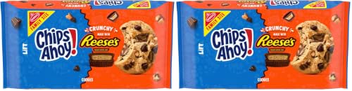 CHIPS AHOY! Reese’s Peanut Butter Cup Chocolate Chip Cookies, Family Size, 14.25 oz (Pack of 2)