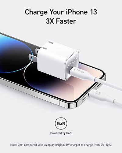 Anker Usb-C To Lightning Cable, 541 Bio-Nylon Cable (3Ft/6Ft), Mfi Certified, Bio-Based Fast Charging Cable & Anker Usb C Gan Charger 30W, 511 Charger (Nano 3), Foldable Pps Fast Charger (Green) #TOP7