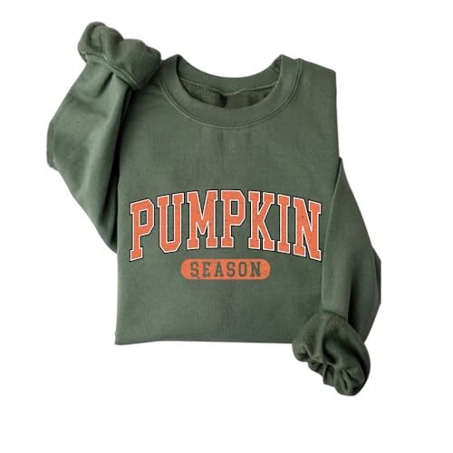Fleece Pullover Sweatshirts Pumpkin Season Sweater Womens Halloween Apparel Long Sleeve Shirt Fall Winter Tops