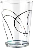 Corelle Coordinates by Reston Lloyd Simple Lines Acrylic Square Juice Glasses, 8-Ounce, Set of 6