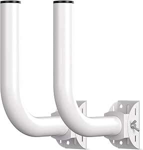 Ueevii Universal WiFi Bridge Bracket Mount, Pole Mount/Wall Mount, 150 Degree Adjustable, Weatherproof for Outdoor Wireless Bridge/Access Point/Antenna/CPE, 2-Pack
