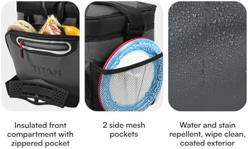 Titan by Arctic Zone 16 Can Zipperless Cooler, SmartShelf, Sharkskin Gray - 4