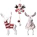 Produktbild Gukasxi Weihnachtsbaum Anhänger, 3 Stück Weihnachtsbaum hängende Dekorationen Elch Schneemann DIY Handwerk Weihnachtsbaum Ornamente für Kinder Haustür Wanddekoration Party Geschenkzubehör