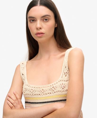 Women's Lace-Up Cropped Crochet Top Superdry - 3