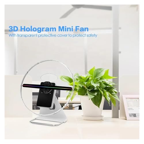 Wentylator holograficzny 3D z reklamą SD LED Wentylator z wyświetlaczem holograficznym 3D do biura stacjonarnego