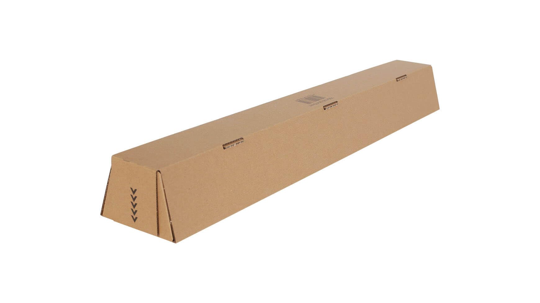 160x Trapez-Versandverpackung 705 mm x 105/55 mm A1plus Braun