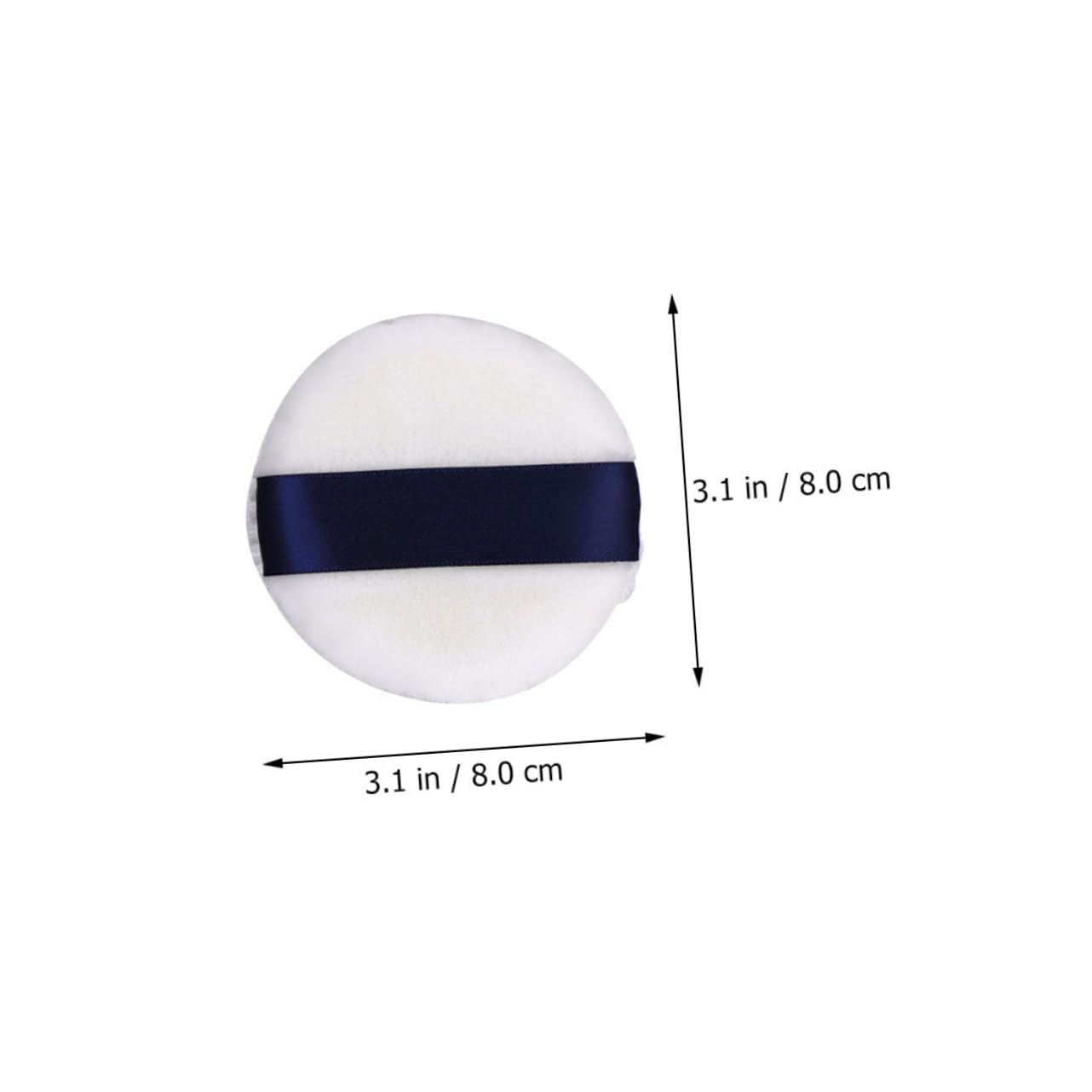 Vaguelly 4Pcs Loose Powder Puff with Ribbon Soft Velour Makeup Applicators for Women for Foundation Setting Powder Washable Reusable Tool