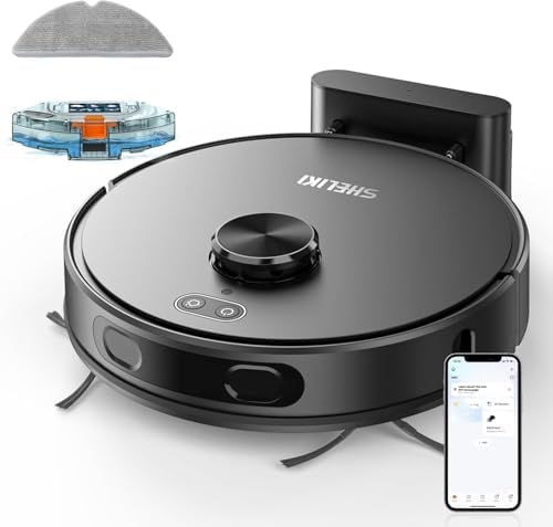 Robot Vacuum and Mop Combo, Robotic Vacuums Cleaner with LiDAR Na...