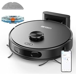 Robot Vacuum and Mop Combo, Robotic Vacuums Cleaner with LiDAR Navigation, Smart Mapping, Strong Suction, with WiFi/App/Alexa/Voice Control, Obstacle Avoidance, for Home, Wood/Hard Floors, Pet Hair