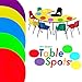 NEW Larger Size! | The Original Table Spots for Teachers | No Staining, No Shadowing, Complete Erase! Dry Erase, 10 Pack Multicolor Circles, Wall Stickers, Decals