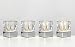 Pair of - Modern Glass Ice Cube Touch Table Lamps with Chrome Bases