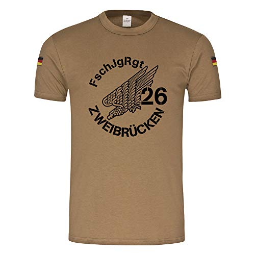 T-shirt Parachutiste FschJgRgt 26 Vert XL pour Randonnée et Bushcraft