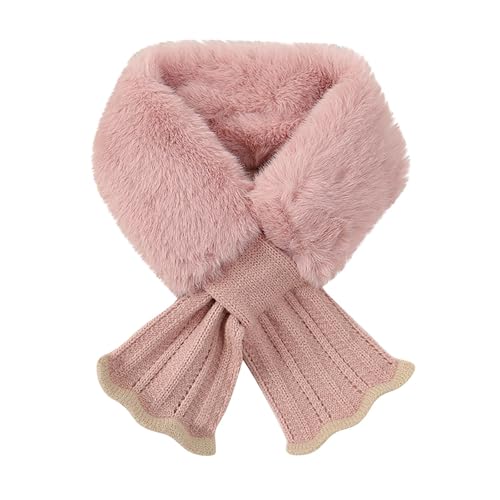Womens Fur Collar Scarf, Faux Fur Scarves for Women Casual Elegant Neck Shrug for Fall Winter Super Soft Cozy Scarf