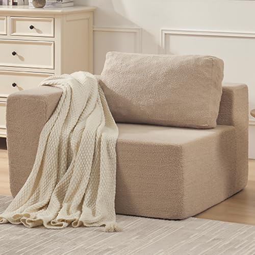 Furnify 40" Single Sofa for Adults, Upholstered Floor Sofa Couch