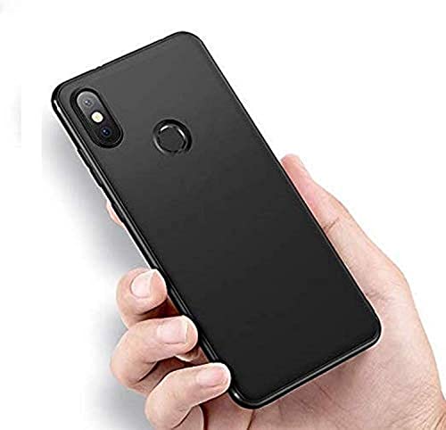 Image of Mobile Back Cover Case for Redmi 6 Pro (Silicone Case|CameraProtection|Black SC1510)