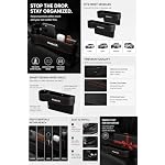 2-Pack Car Seat Gap Filler Organizer with Cup Holder & Phone Slot, PU Leather Car Storage Pocket, Universal seat Gap Organizer for Driver and Passenger Side, (Black) - Image 6