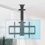 supporto tv motorizzato, staffa tv soffitto motorizzata Con telecomando wireless e telecomando con memoria, porta tv elettrico a soffitto per Schermi da 32-70 Pollici (Lift 73-173)