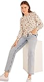 Langarmbluse Springfield Damen Bluse mit Rüschen Hemd, beige, 36
