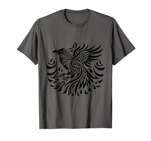 cuervo cuervos cuervos tribal místico pájaro aves Camiseta