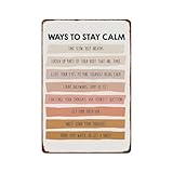 XIAJVS Ways to stay calm Vintage Metal Aluminum Signs Posters Wall Decor for Bedroom Bathroom Kitchen Bar Room Decoration 8x12 Inches