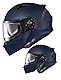 Protectwear Motorradhelm Klapphelm 928 Blau Matt (L (59-60 cm))