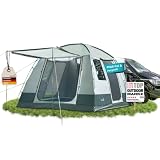 Skandika Busvorzelt Pitea Van Protect | 4 Personen, freistehend, eingenähter Zeltboden, 2,2 m Stehhöhe, große Fenster, wasserfest, 3000 mm Wassersäule, Moskitonetze, 3x3 m, Kuppelzelt für Bus, Caddy