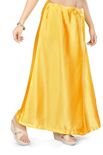 Image of Madhu Fashion Women's Satin Saree Petticoat Saree Underskirt