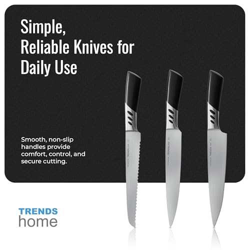 Trends Home 5 Pc Kitchen Knife Set, Premium Stainless Steel, Designer Handle. Ultimate Quality Kitchen Knives Set, Ultra Sharp Set Of Knives For Everyday Use. All In On Kitchen Knife Set. - 7