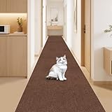 【Amazon 限定ブランド】廊下敷き・階段マット Piiyoow 廊下用カーペット、カーペット ロール、玄関 マット、シンプルでスタイリッシュ、裁断しやすく、床暖房対応、防音効果が良く、滑り止め、剃り防止、ペットフレンドリー、家庭、オフィスなどの場所で通用【40*200cm】【ブラウン】