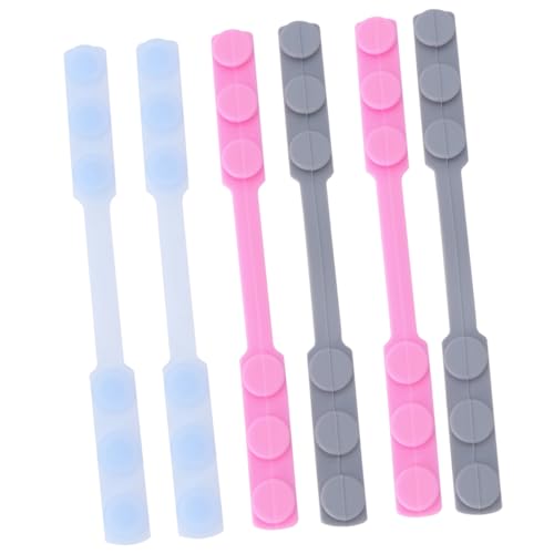 Baluue 6pcs Adjustable Mask Strap Extenders Silicone Ear Hooks for Comfortable Wear Suitable for Outdoor Activities Random Colors Included