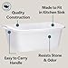 Tribello Plastic Wash Tub Dishpan Basin and Foot Bath for Soaking Feet, Laundry Hand Wash Bucket, Dish Pans for Washing and Storage Cleaning Supplies - 12 Quarts - Heavy Duty - Made in USA (White)