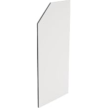 Public Toilet Partition, Wall-Mounted Men's Restroom Urinal Privacy Screen Waterproof Baffle with Install Attachment, 1PCS White, Bevel Angle