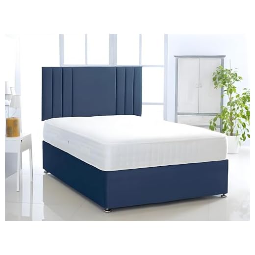 Divan Beds Deals | 4FT6 Double Grey Divan Bed Base | Linen Fabric Bed Base | Bed Set with 20 Inches high Cube Headboard and 2 Storage Drawers 23 Divan Beds Deals 5Ft King Size, Blue Savannah Divan Bed Base with Headboard & Storage Options | Modern Bed With 10" Spring Memory Foam mattress | Plush Velvet Fabric | 2 Storage Drawers Bed Set