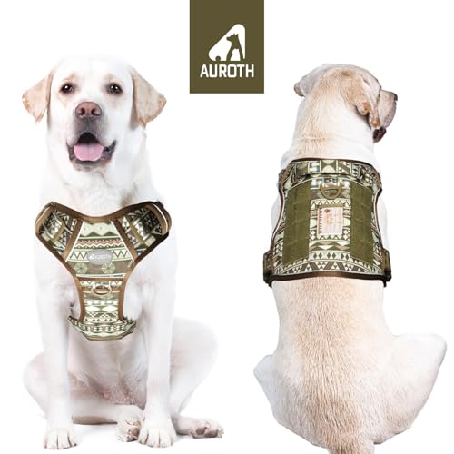 Image of AUROTH Dog Harness for Large Dogs, No Pull Tactical Dog Vest Heavy Duty