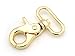 CRAFTMEmore All Sizes Swivel Trigger Snap Hook Metal Lobster Claw Clasps Purse Clips Accessories 2PCS (3/4 Inch, Gold)