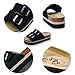 PepStep Slide Sandals for Women with Soft Cork Footbed and Strap, Ladies Fashion Platform Slide Sandals Comfortable Slip On Style(8,PLTFblack)